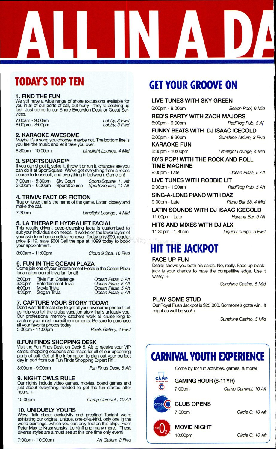 Carnival Sunshine Fun Times - Day 6 - Page 2