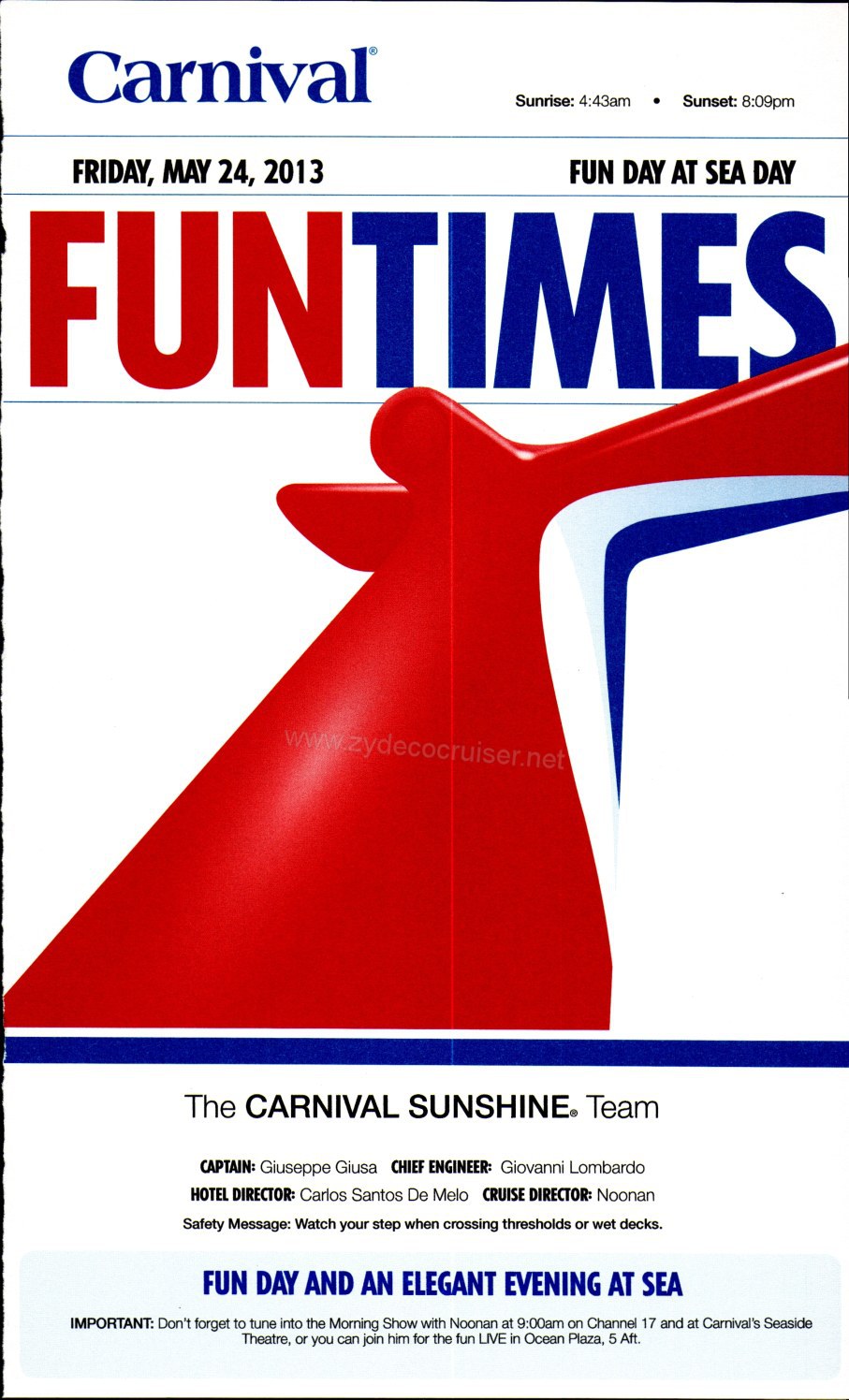 Carnival Sunshine Fun Times - Day 8 - Page 1