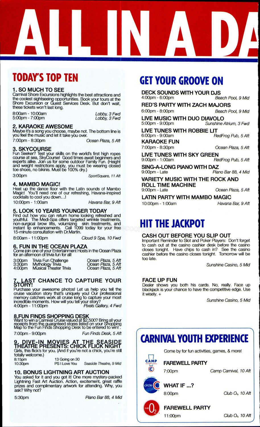Carnival Sunshine Fun Times - Day 9 - Page 2