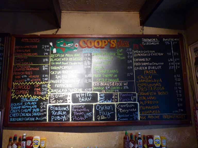 070: Carnival Triumph, New Orleans, Post-Cruise, Coop's Place, Menu