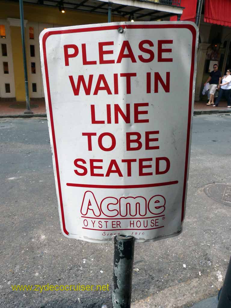 040: Carnival Triumph, Pre-Cruise, New Orleans - Acme Oyster