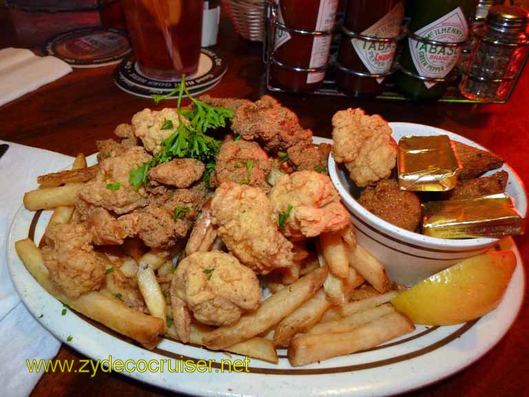 053: Carnival Triumph, Pre-Cruise, New Orleans - Acme Oyster - Fried Oysters and Shrimp Platter