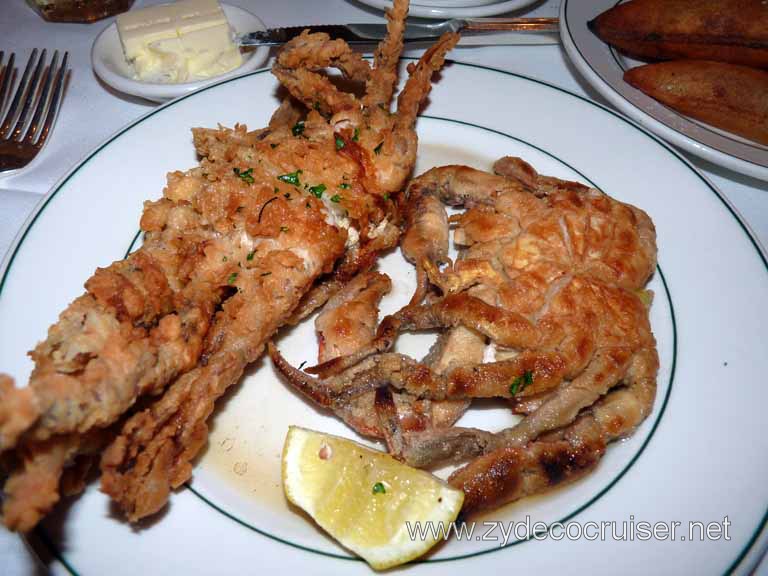 169: Carnival Triumph, Pre-Cruise, New Orleans - Galatoire's - Soft shell Crabs - One fried, one sauted meuniere