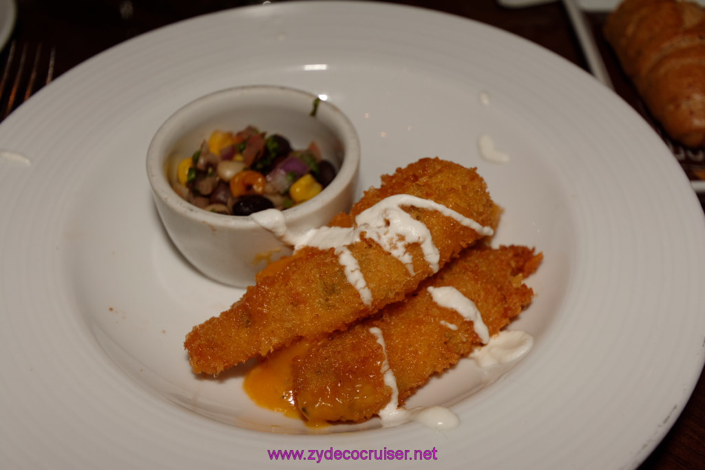 140: Carnival Triumph Journeys Cruise, Embarkation, MDR Dinner, Jalapeno Poppers