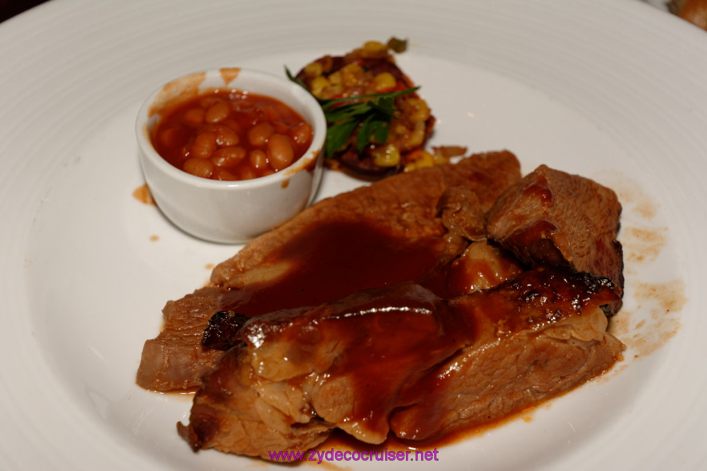 147: Carnival Triumph Journeys Cruise, Embarkation, MDR Dinner, Barbecued Beef Brisket, 