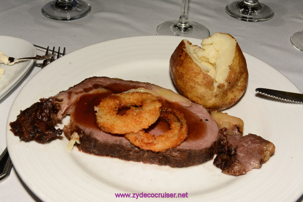 077: Carnival Triumph Journeys Cruise, Oct 25, Fun Day at Sea 1, MDR Dinner. American Feast, Elegant Night, Slow Cooked Prime Rib