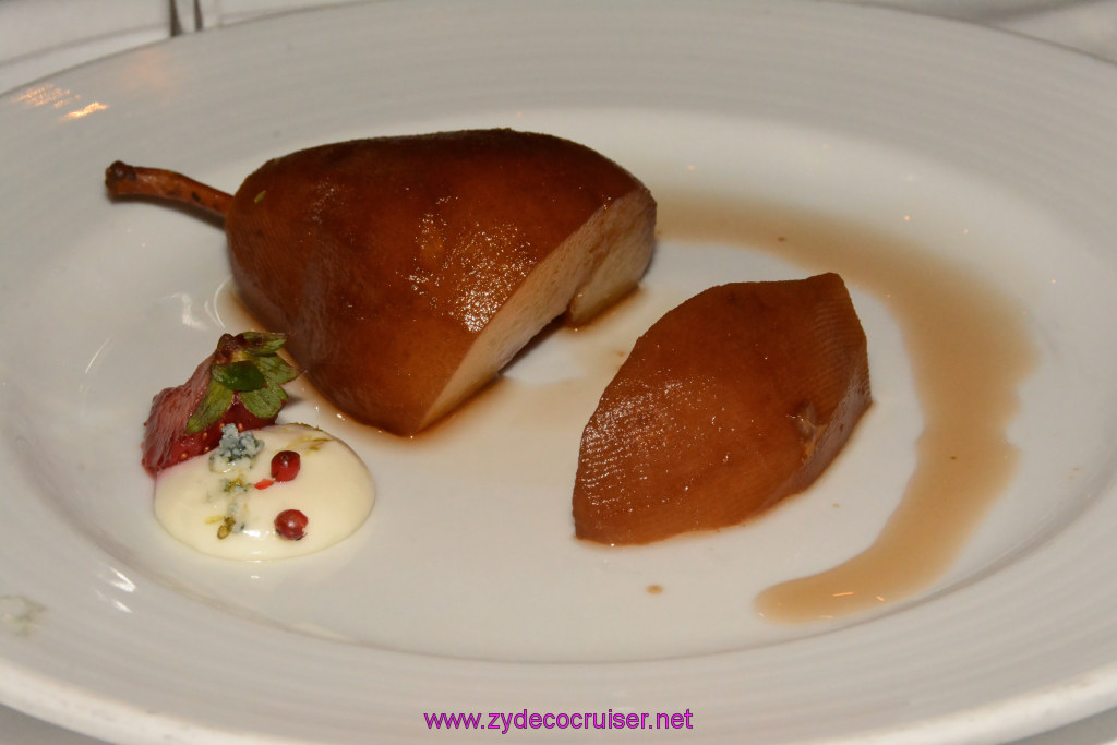 164: Carnival Triumph Journeys Cruise, Sea Day 3, MDR Dinner, Captain's Gala Dinner, Broiled Pear, 