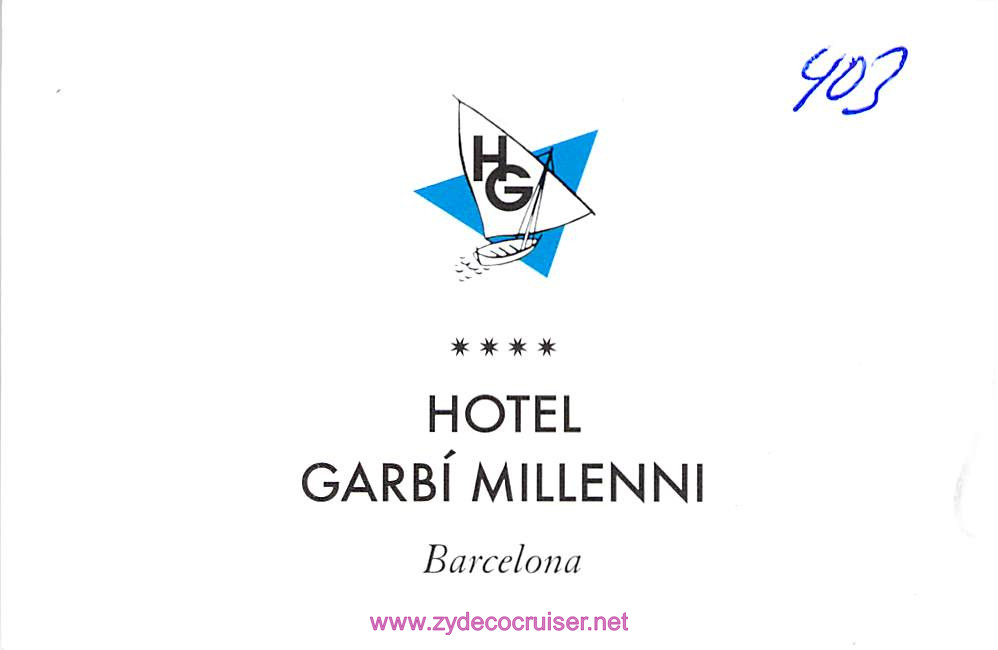 027: Carnival Vista Transatlantic - pre-cruise - Hotel Millenni, Barcelona