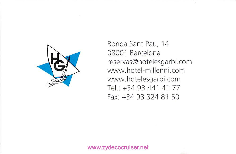 028: Carnival Vista Transatlantic - pre-cruise - Hotel Millenni, Barcelona