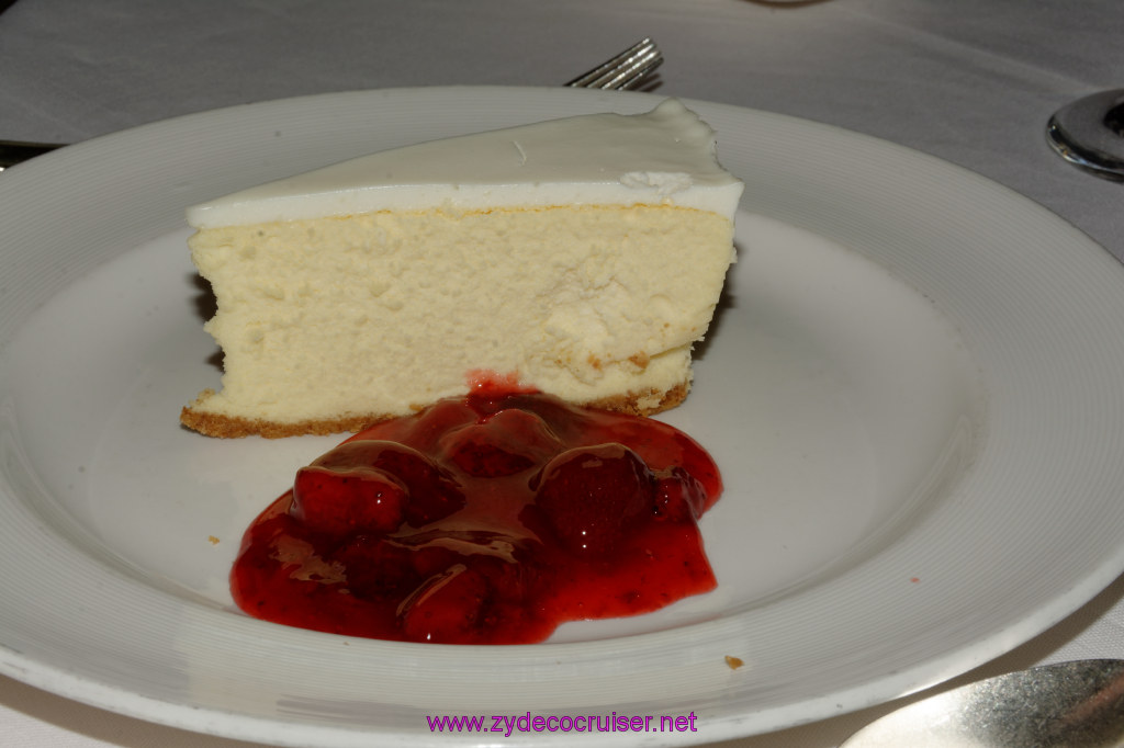 011: Emerald Princess Cruise, MDR Dinner, Traditional New York Cheesecake, 