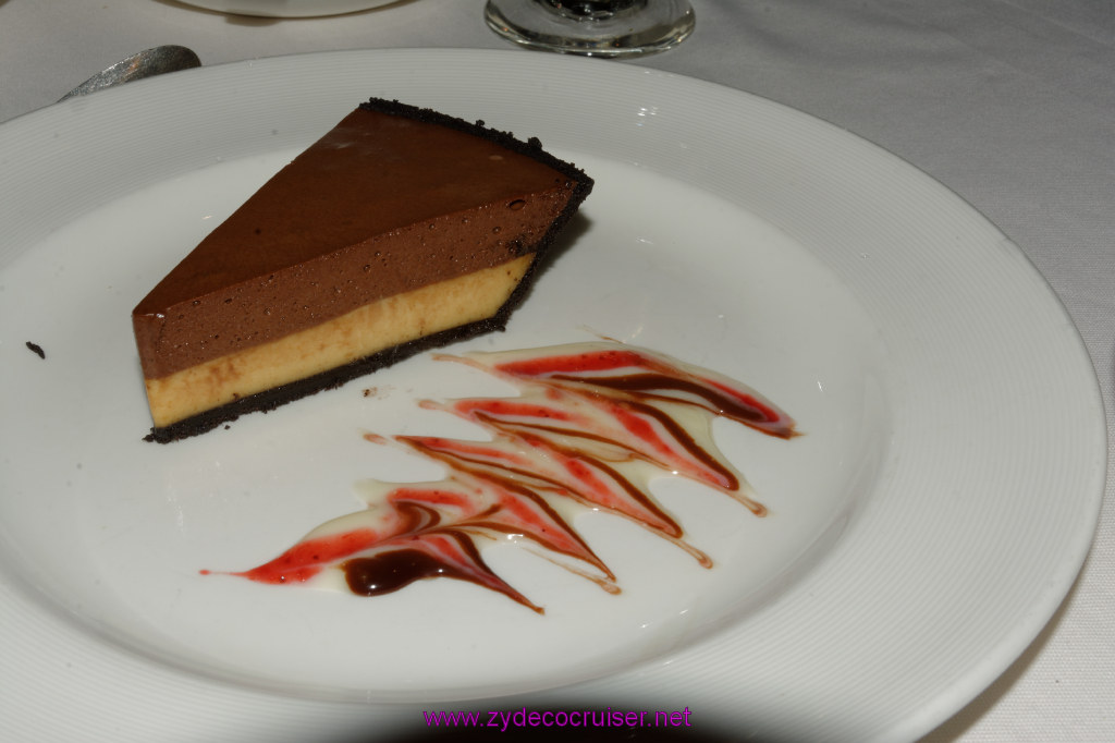 027: Emerald Princess Cruise, MDR Dinner, Oreo Cookie Crusted Peanut Butter Chocolate Pie,