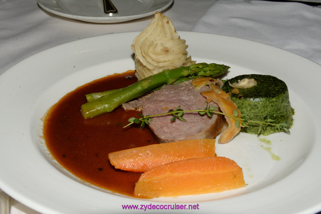 079: Emerald Princess Cruise, MDR Dinner, Filet of Beef Wellington with Truffle-Madeira Demi-Glace, 