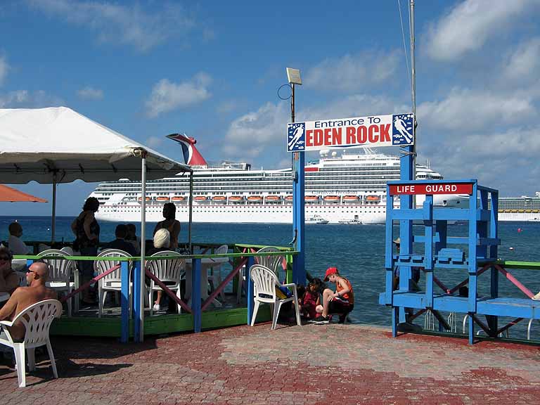 026: Carnival Freedom - Grand Cayman - Entrance to Eden Rock snorkeling (one of them)