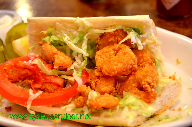 066: Baton Rouge Trip, March, 2011, New Orleans, Mandina's Restaurant, Half Shrimp Half Oyster Poboy
