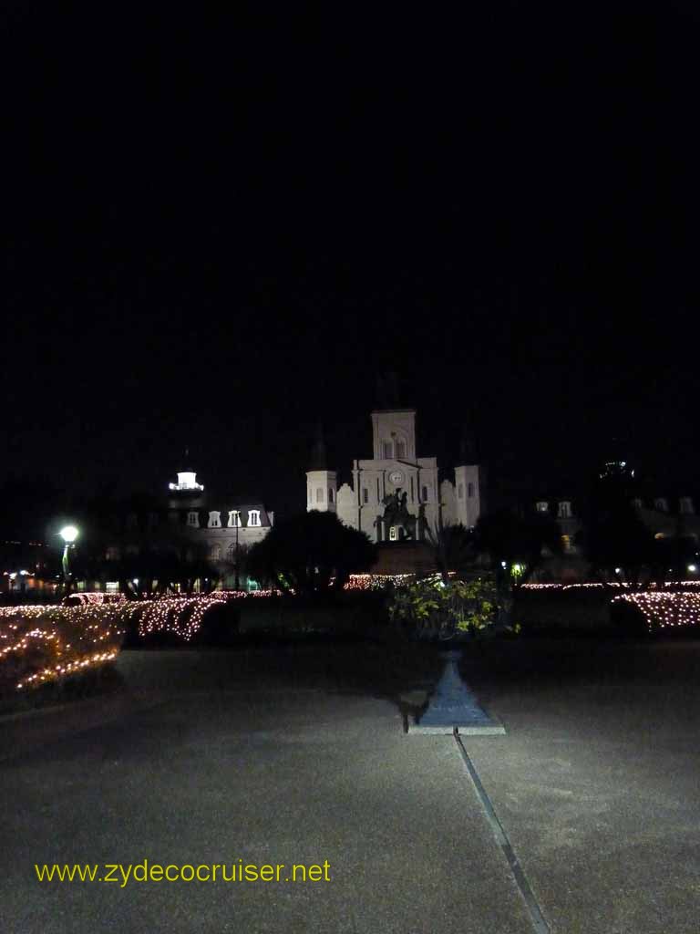 399: Christmas, 2009, New Orleans, LA, Jackson Square and St Louis Cathedral at night