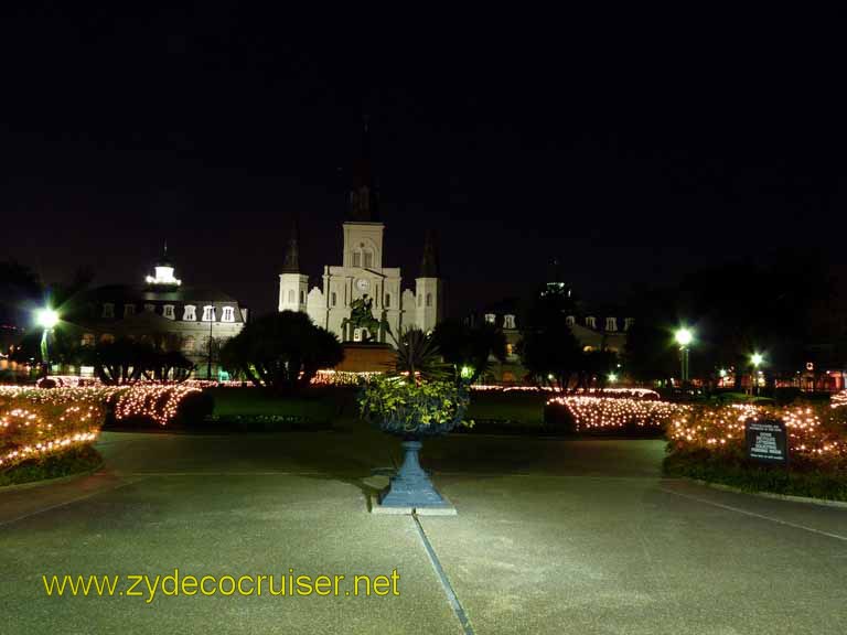 400: Christmas, 2009, New Orleans, LA, Jackson Square and St Louis Cathedral at night