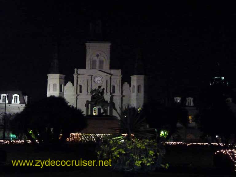 401: Christmas, 2009, New Orleans, LA, Jackson Square and St Louis Cathedral at night