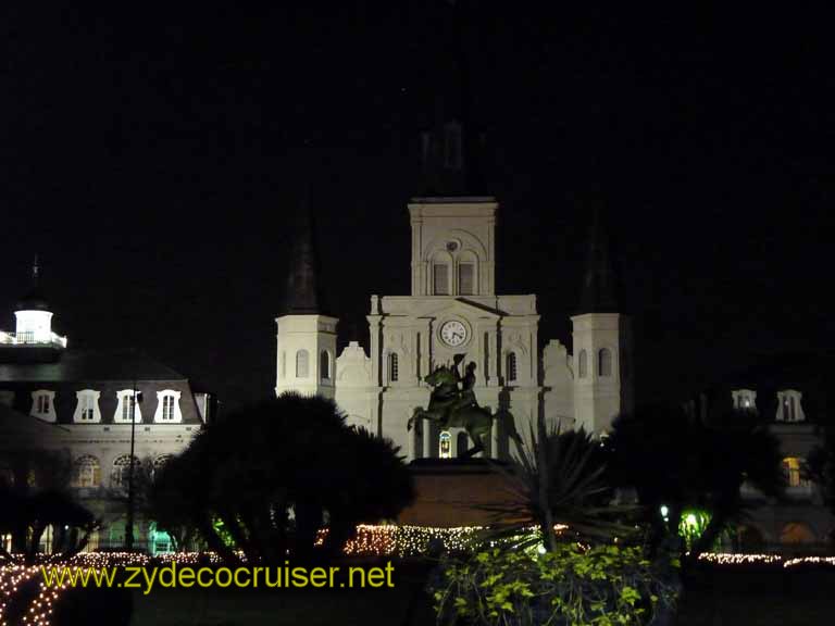 402: Christmas, 2009, New Orleans, LA, Jackson Square and St Louis Cathedral at night