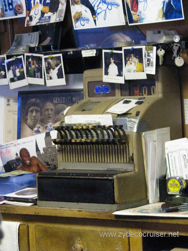 Domilise's - the old cash register behind the bar