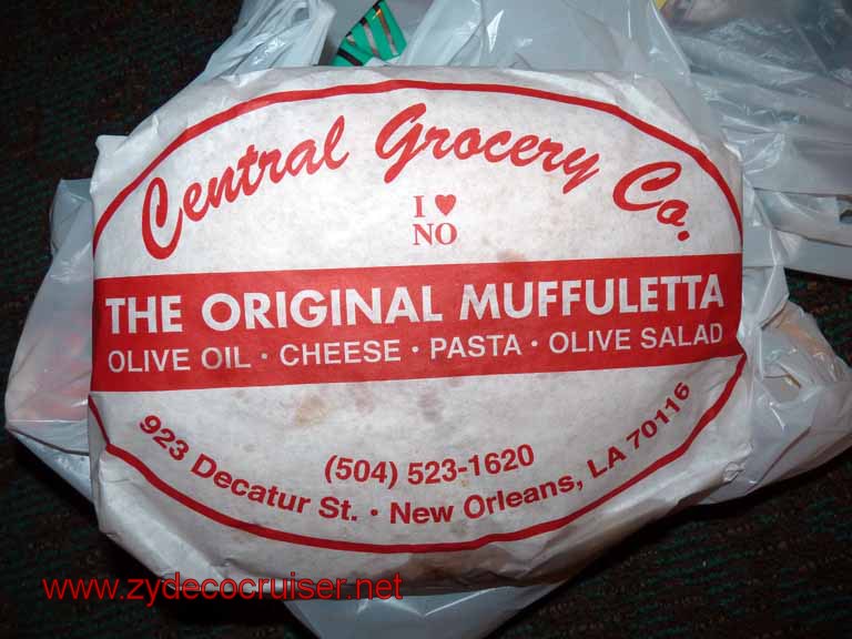 020: Central Grocery, New Orleans, LA - Muffuletta - could the Super Bowl be the reason for the oblong, football shaped bread?