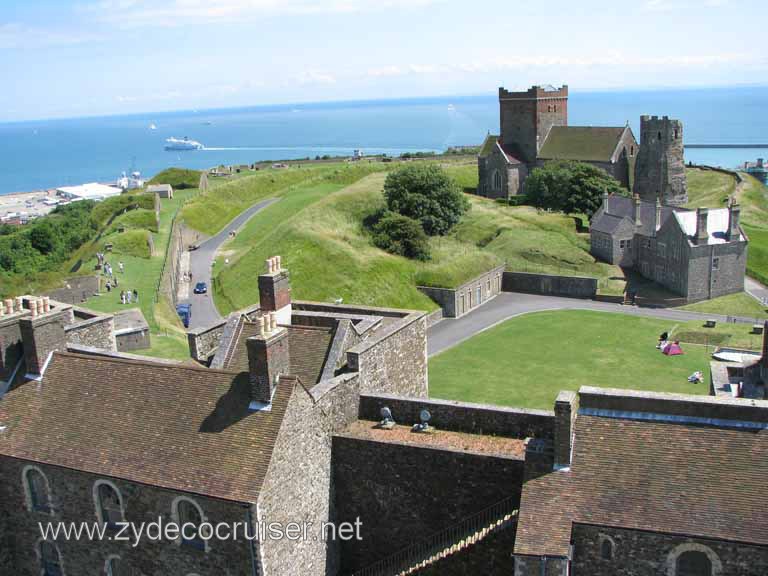 View from top of Dover Castle