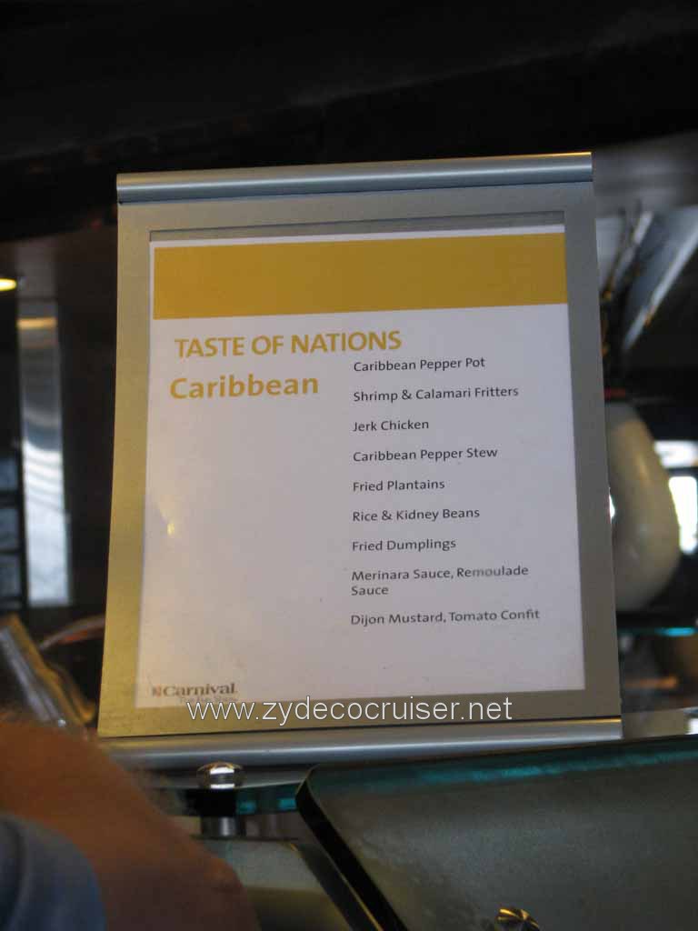 125: Carnival Fantasy, John Heald Bloggers Cruise 2, Cozumel, Taste of Nations Caribbean Menu