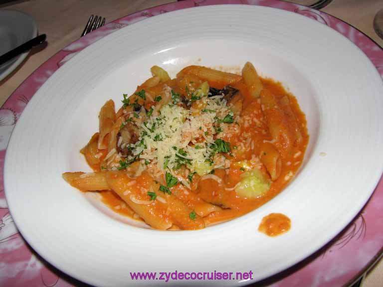 142: Carnival Fantasy, John Heald Bloggers Cruise 2, Cozumel, Penne Siciliana (starter)