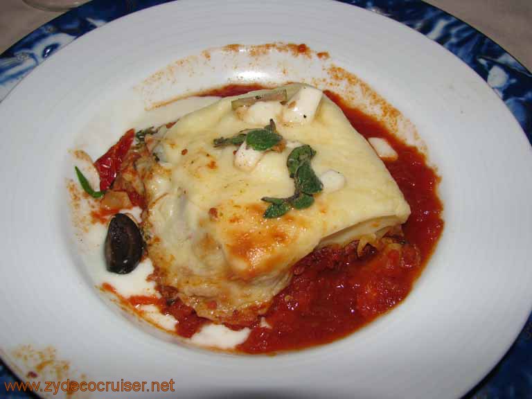 Lasagna Bolognese as a Starter, Carnival Fantasy