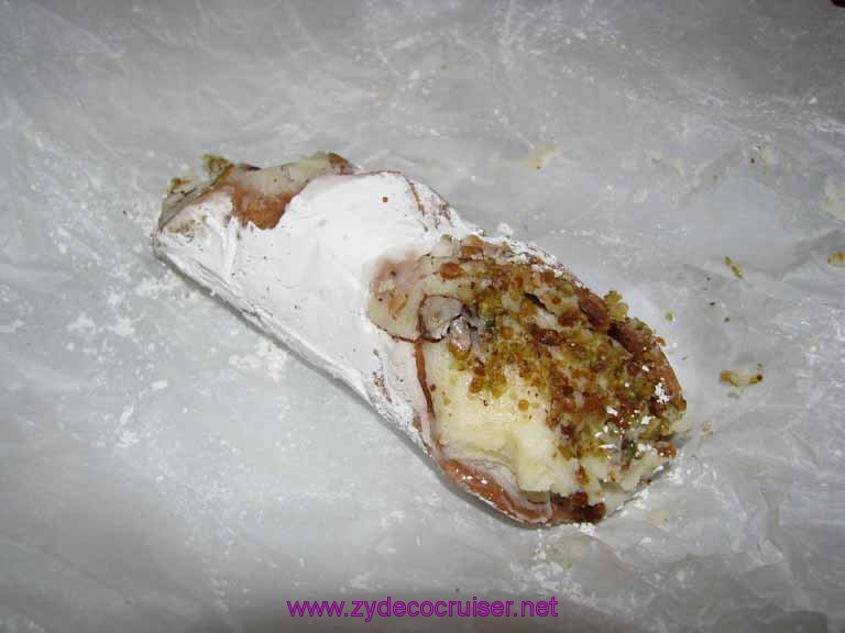 004: Carnival Fantasy, John Heald's Blogger's Cruise 2, Fun Day at Sea, A breakfast cannoli. Yum!