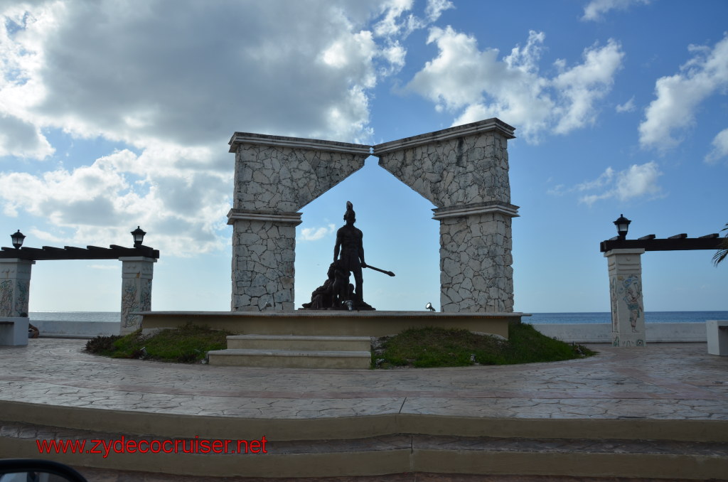 271: Carnival Magic, BC5, John Heald's Bloggers Cruise 5, Cozumel, Island Taxi Tour, Mestizo Monument, Monument of Two Cultures, 