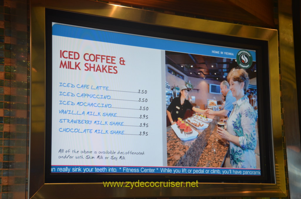 151: Carnival Magic, BC5, John Heald's Bloggers Cruise 5, Sea Day 3, Promenade Cafe, Menu, 