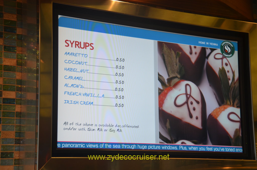 152: Carnival Magic, BC5, John Heald's Bloggers Cruise 5, Sea Day 3, Promenade Cafe, Menu, 