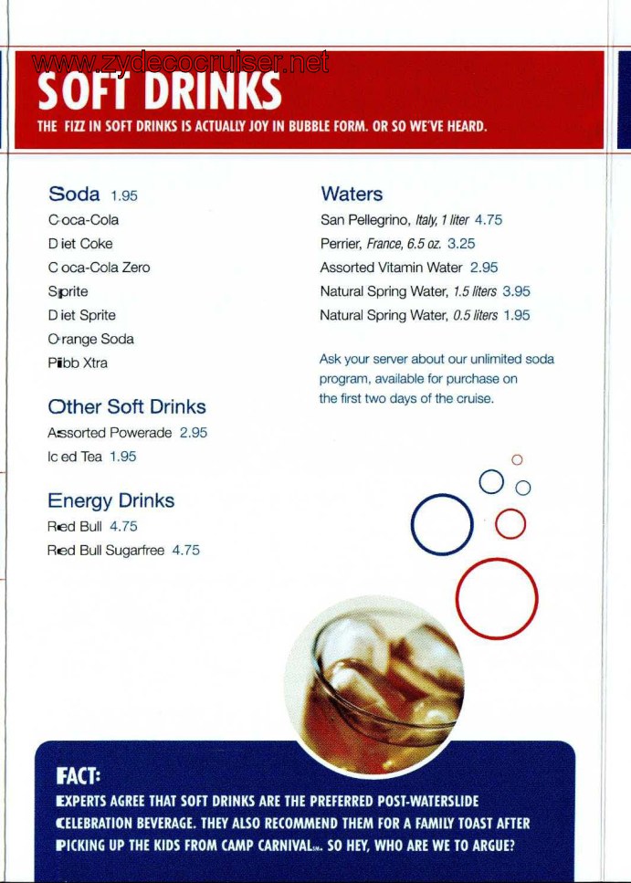 Carnival Bar Menu, Page 7