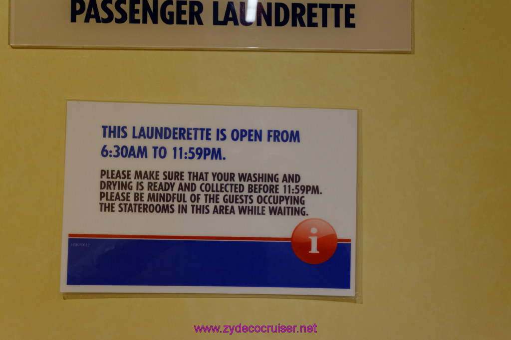 002: Carnival Breeze Cruise, Fun Day at Sea 1, Launderette