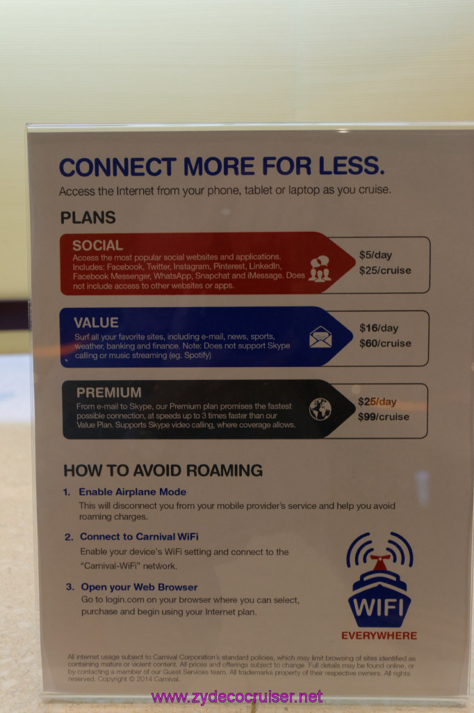 018: Carnival Breeze Cruise, Fun Day at Sea 1, WIFI Plans on Breeze