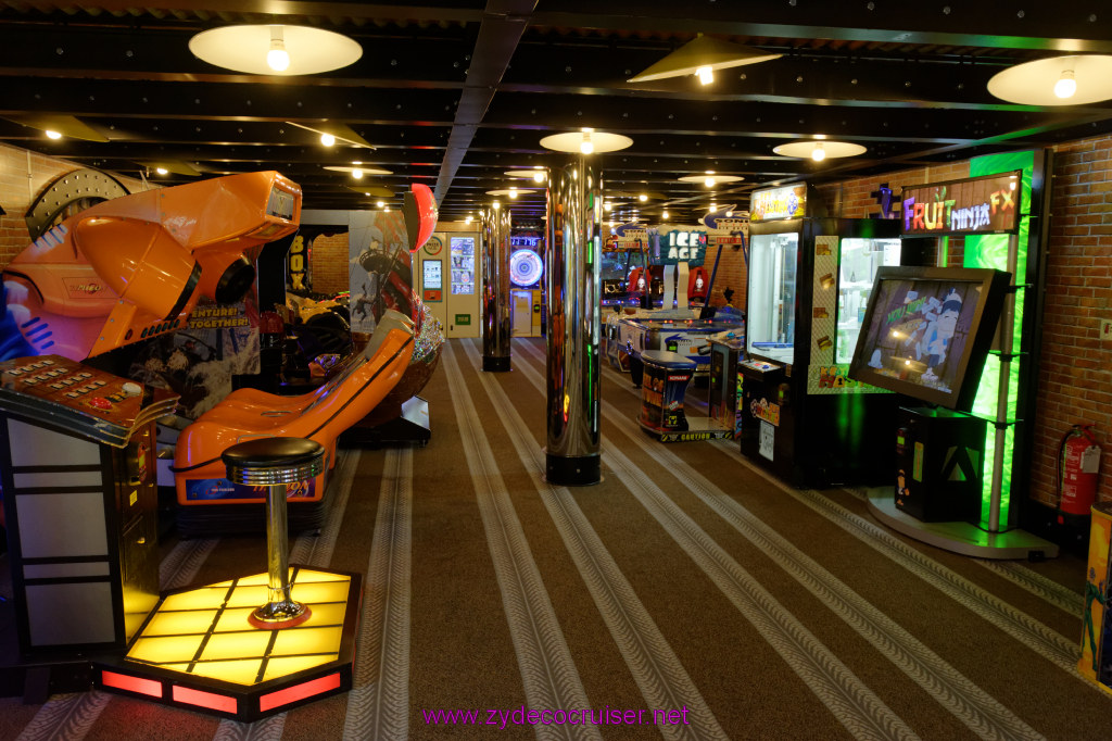 051: Carnival Breeze Cruise, Fun Day at Sea 1, The Warehouse Arcade, 