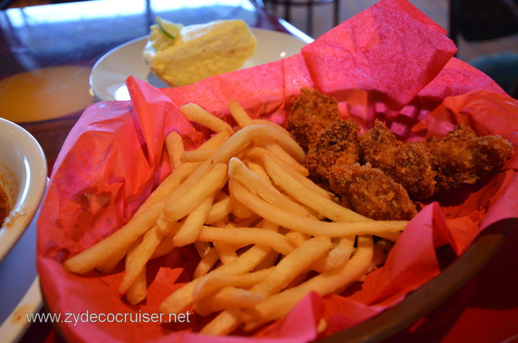 162: Carnival Conquest, Nov 14, 2011, Sea Day 1, Sur Mer, Fish n' Chips, Fried Oysters