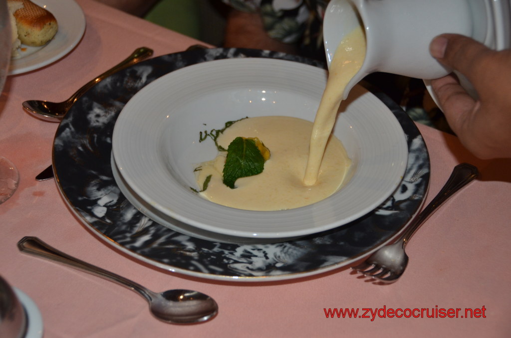 Carnival Conquest Chilled Peach Cream Soup