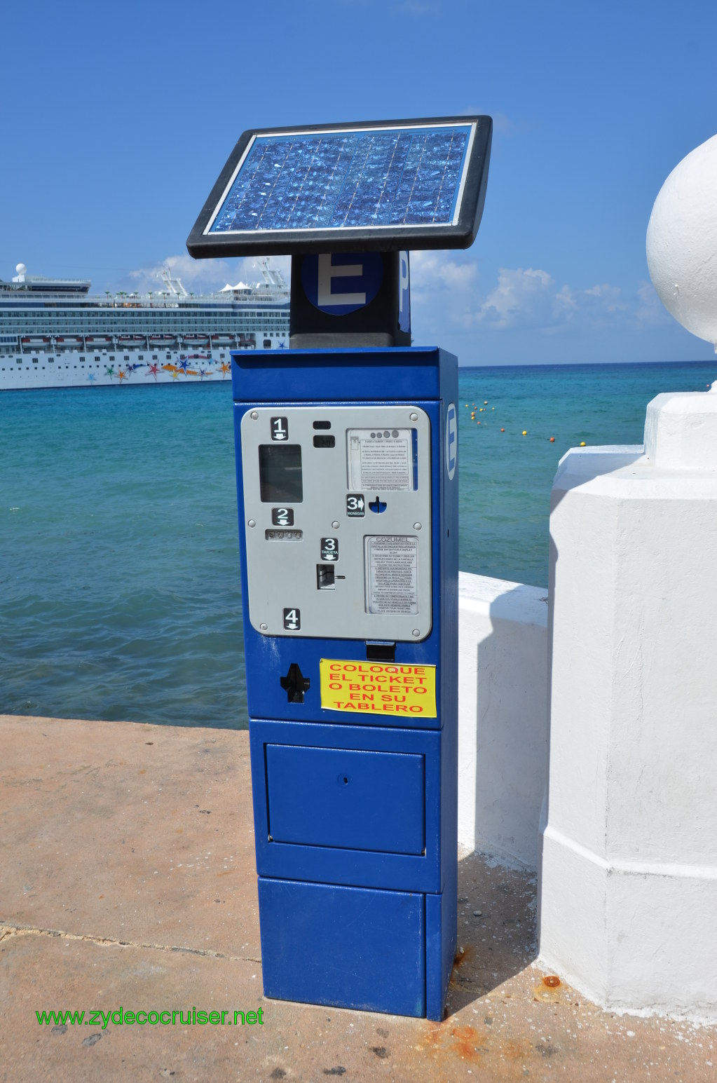 065: Carnival Conquest, Nov 18. 2011, Cozumel, Parking "meter"