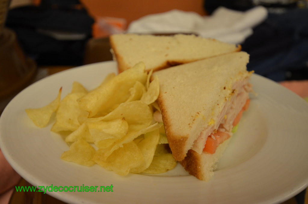 167: Carnival Conquest, Nov 19, 2011, Sea Day 3, Room service, Turkey sandwich