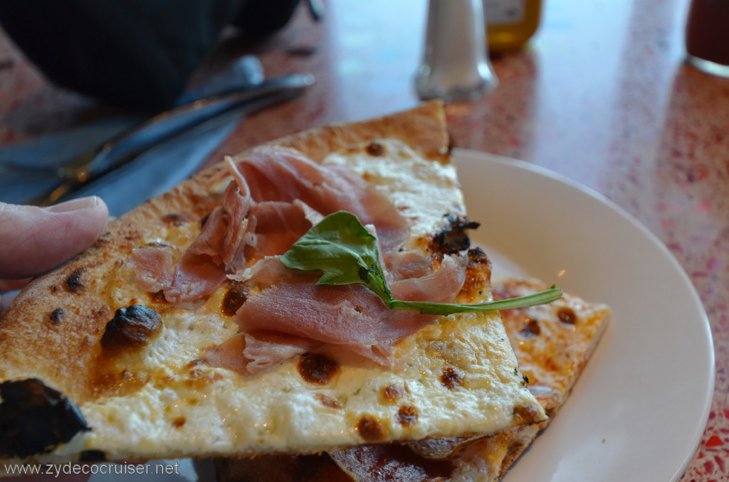 015: Carnival Conquest, Fun Ship 2.0, Pizza Pirate, Prosciutto Pizza, most of the arugula blew off - oops.