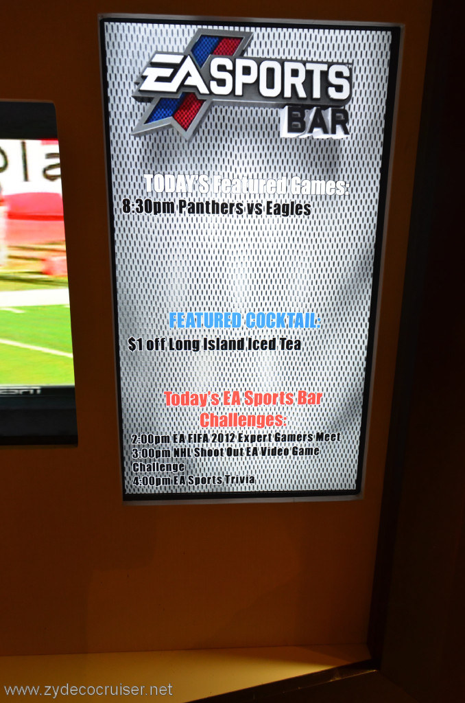 137: Carnival Conquest, Fun Day at Sea 1, EA Sports Bar, 