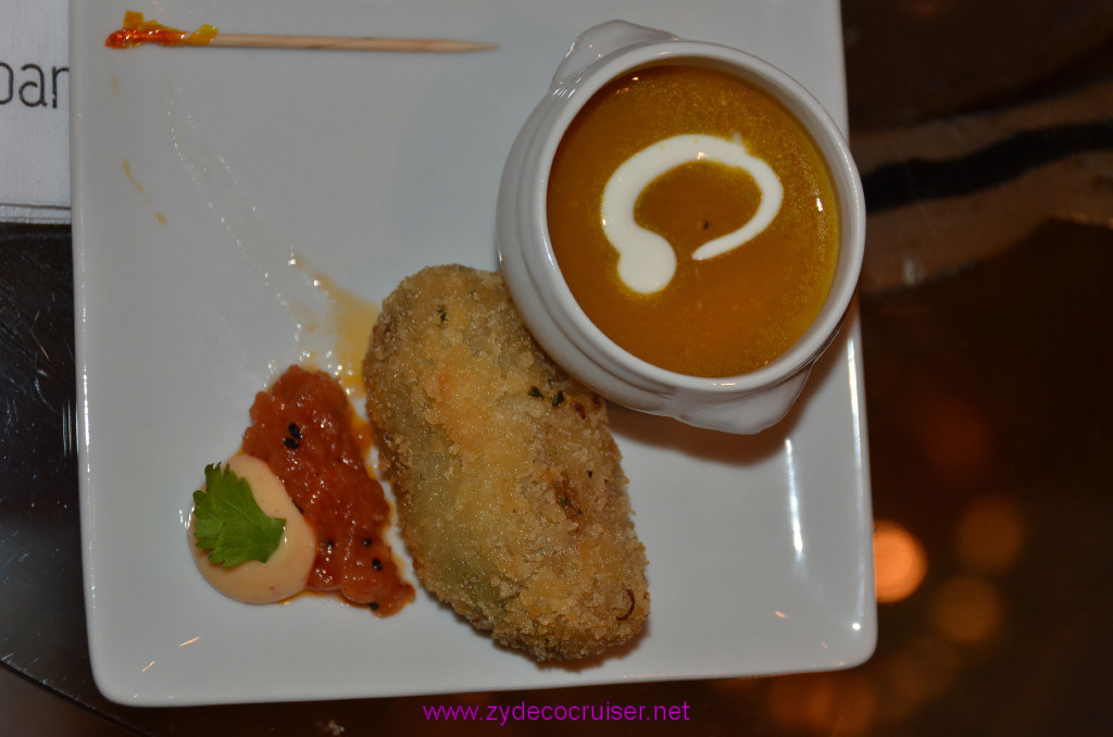 the Taste Bar, The Point Steakhouse, Short Ribs Croquettes, Pumpkin Bisque, 