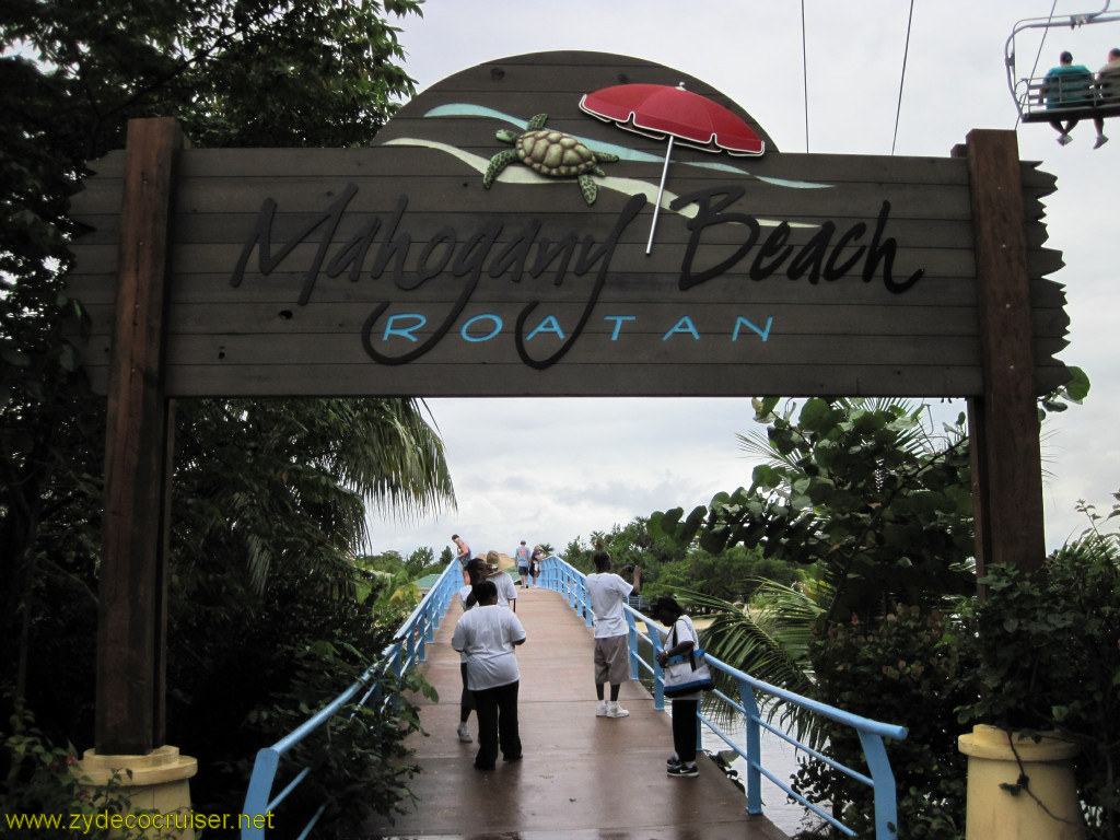 031: Carnival Conquest, Roatan, now just across the bridge to Mahogany Beach, 