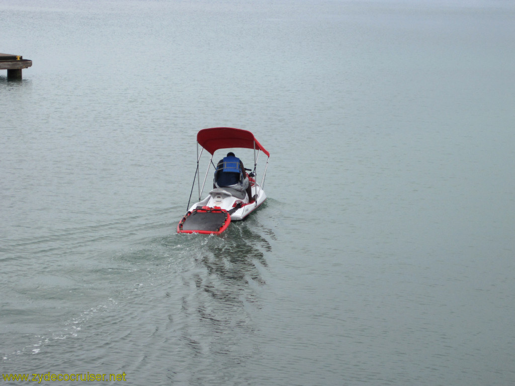 035: Carnival Conquest, Roatan, Life Guard on a Jet Ski, 