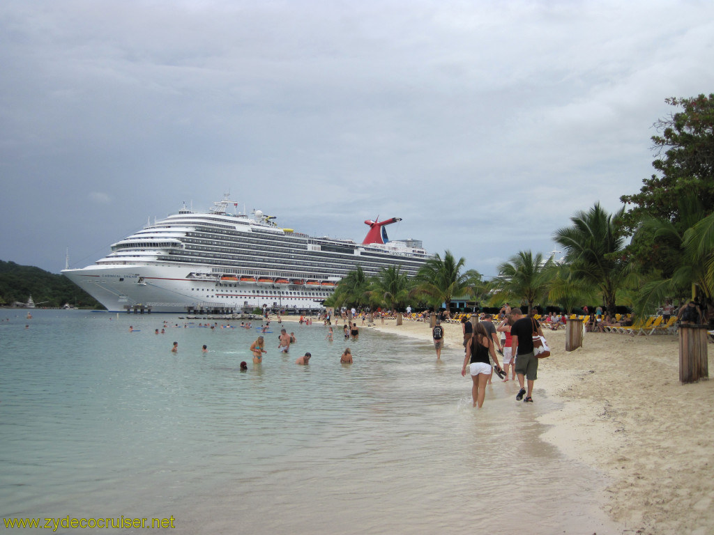 062: Carnival Conquest, Roatan, Mahogany Beach, Carnival Dream, 