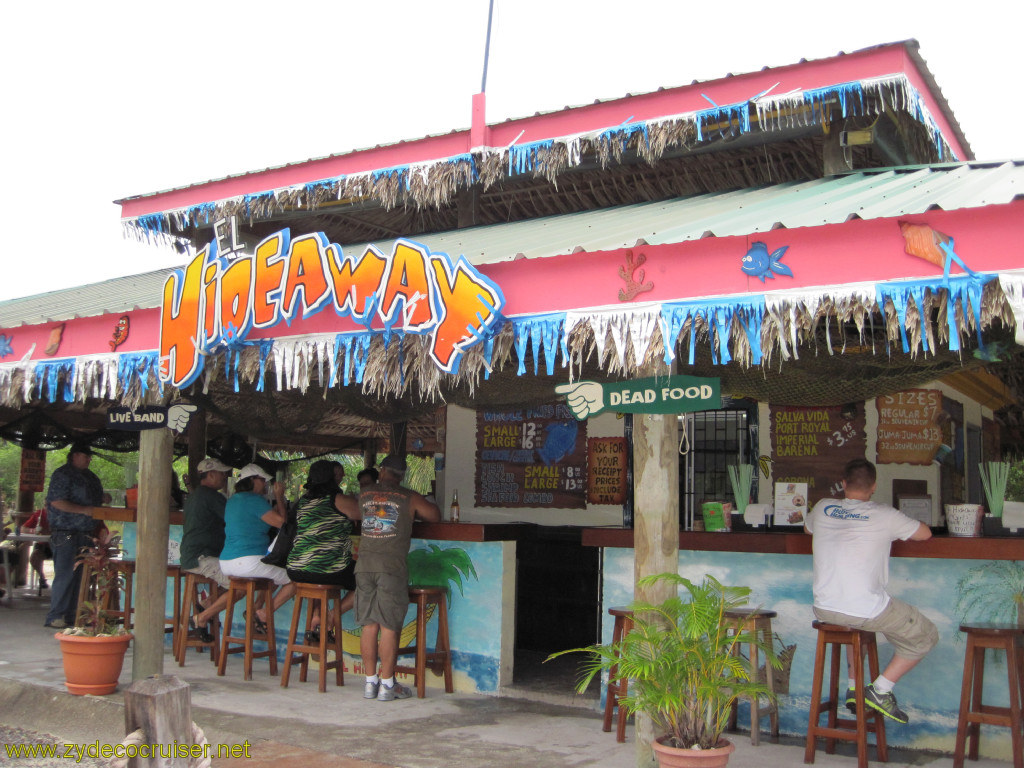 074: Carnival Conquest, Roatan, Mahogany Beach, El Hideaway, Dead Food, at the far end of Mahogany Beach, I think I liked this place the best