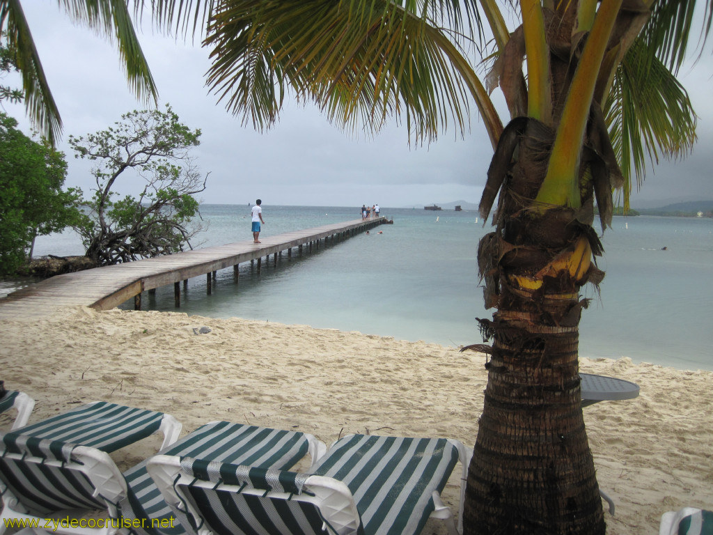 139: Carnival Conquest, Roatan, the pier at Mahogany Beach, 