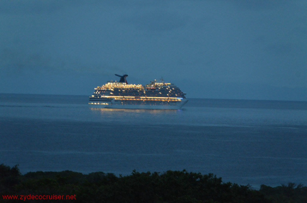 168: Carnival Conquest, Roatan, Carnival Dream leaving Roatan, 