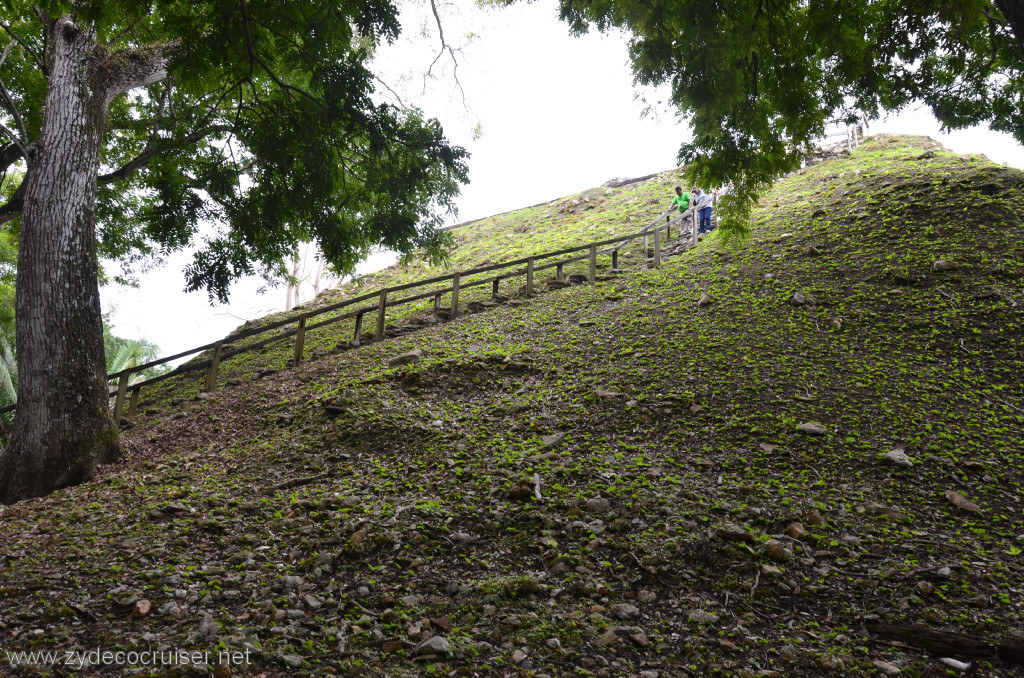 141: Carnival Conquest, Belize, Belize City Tour and Altun Ha, Coming down from B-4, the Sun God Temple / Temple of Masonry Alters, 